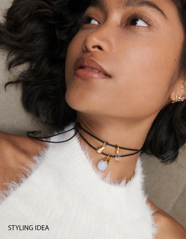PDPAOLA - Dana Leather Bow Necklace
