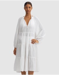 Polo Ralph Lauren - Cotton & Linen Tiered Long Sleeve Beach Dress