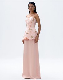 JUSTIN TONG - Ellaire Beaded Cascade Dress