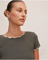 Forever New - Rebecca Scallop Trim T-shirt
