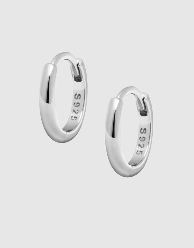 Nialaya Jewellery - Sterling Silver Hoop Earrings