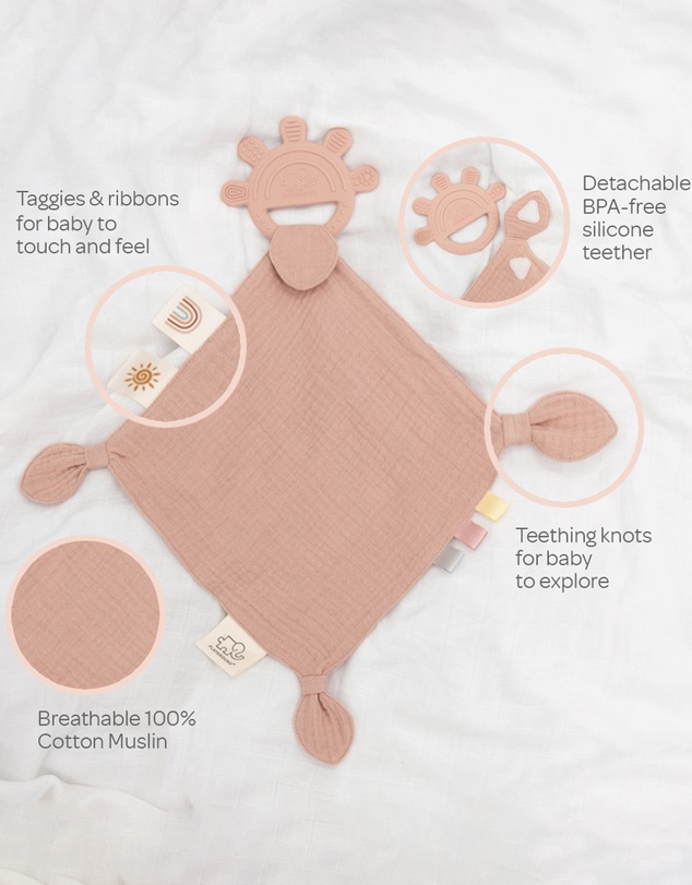 Playground - Silicone Comfort Teether - Rose
