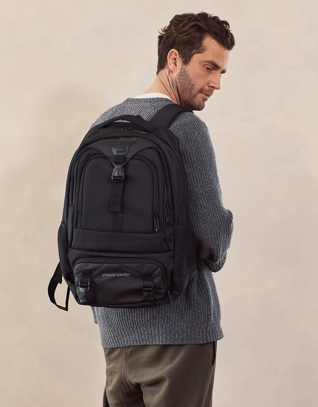 Pierre Cardin - Pierre Cardin Men's Nylon Computer/Business Backpack