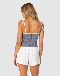 EDIKTED - Peekaboo Lacey Gingham Corset