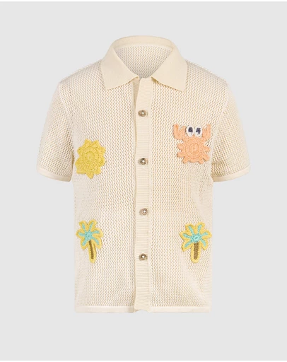 Rock Your Kid - Vacay Crochet Shirt - Kids-Teens