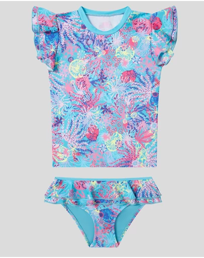 Boardies - Boardies Coral Little Girls Rashie Set
