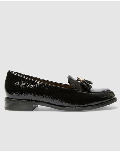 BLACK CRINKLE PATENT