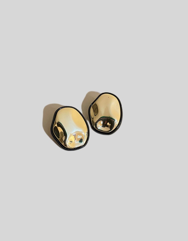 KAJA Clothing - Women's 925 Silver Needle Fashion Glod Earrings -Irregular earrings 2 pc