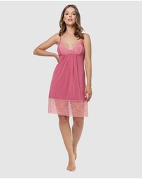 Oh!Zuza - Viscose & Lace Thin Strap Chemise Nightdress