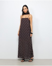 AERE - Talia Scarf Maxi Dress