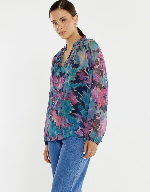 Sass - Willow Tie Front Blouse
