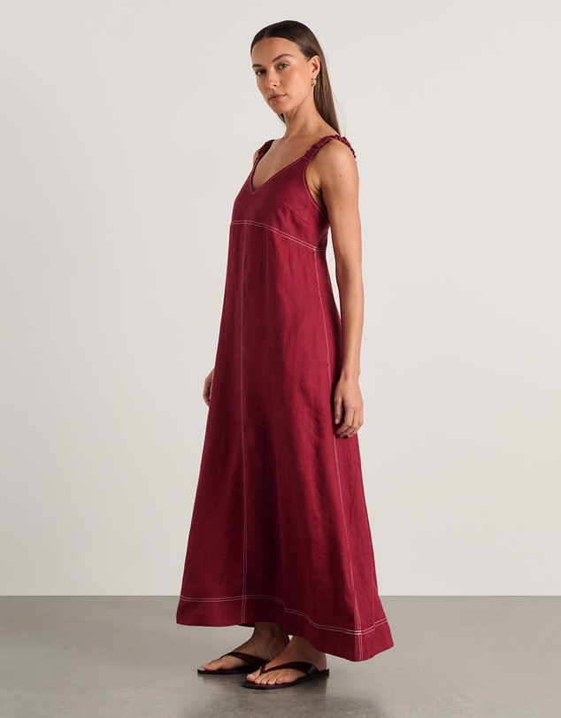 Jag - Sara Linen Midi Dress