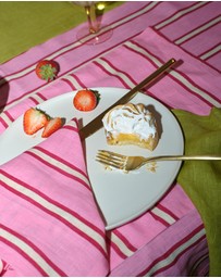Mosey Me - Raspberry Stripe Placemat Set