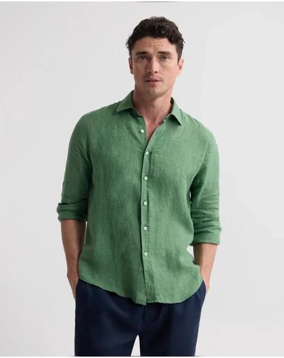 Oxford - Cooper Ls Delave Linen Shirt