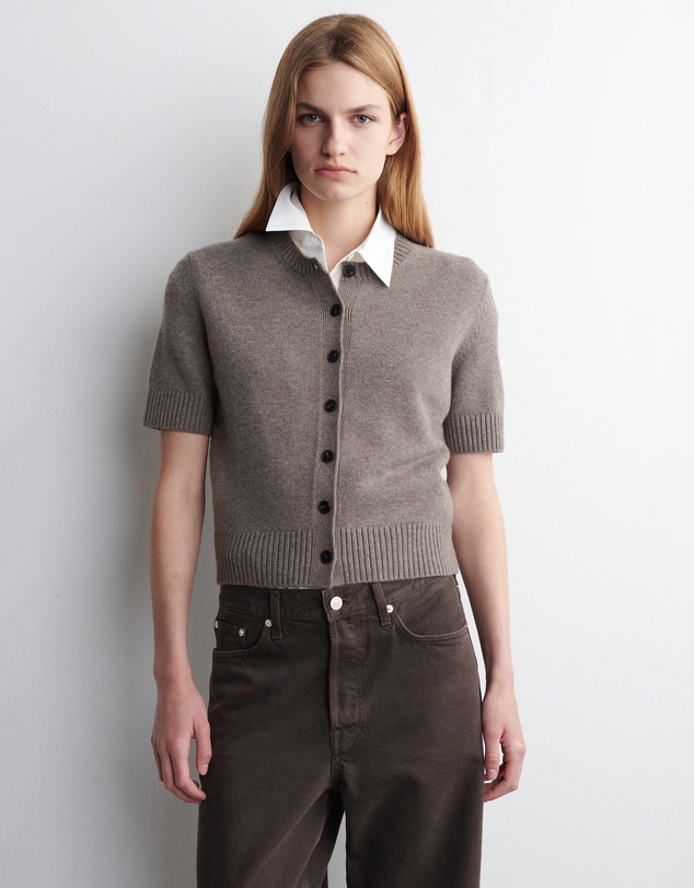 COS - Merino Wool Short-Sleeved Cardigan