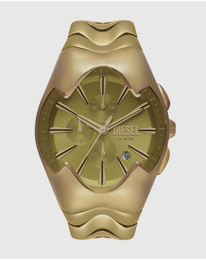 Diesel - Mercurial Gold Tone Chronograph Watch