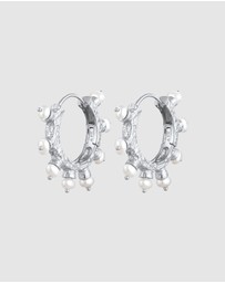 Haze & Glory - ICONIC EXCLUSIVE - Earrings Sun of Pearl Huggie 925 Sterling Silver