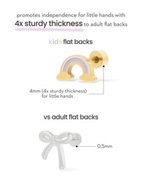 Wanderlust + Co - Heart Gold Flat Back Earrings