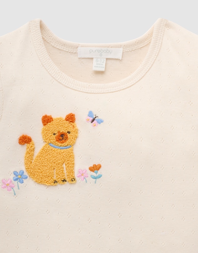 Purebaby - Pointelle Tee-Kids-Babies