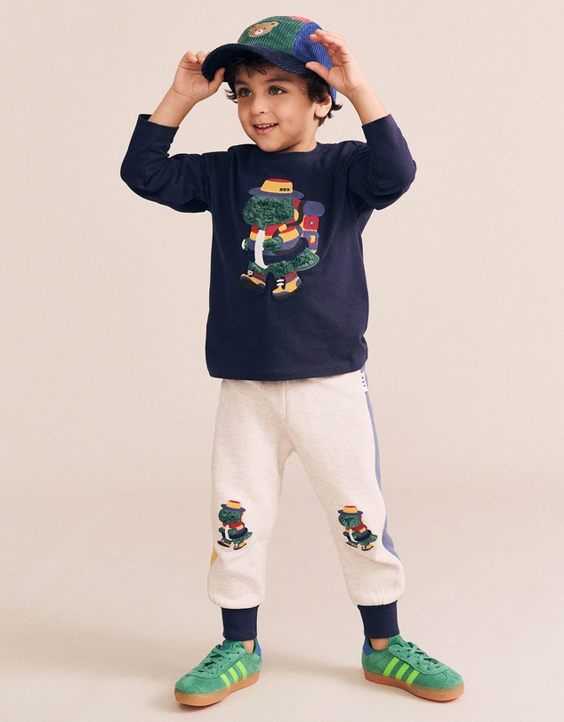 Huxbaby - Camping Dino Drop Sleeve Top - Babies