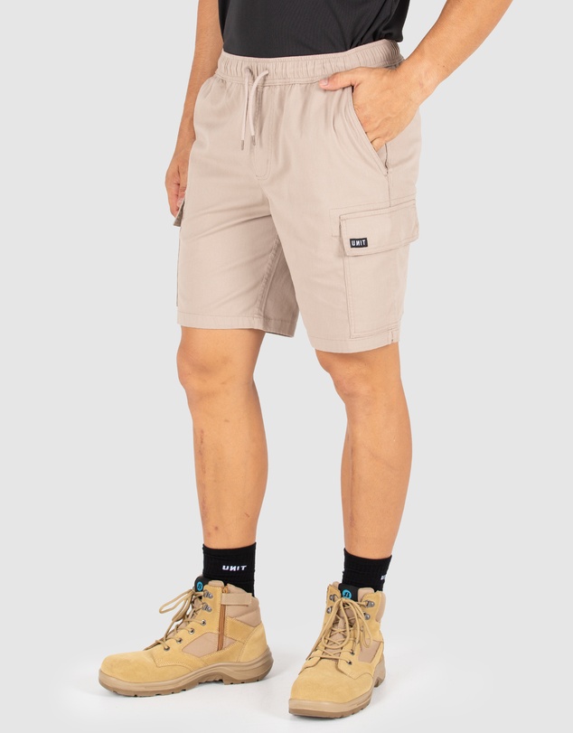 UNIT - UNIT Pivot Mens Elastic Waist Cargo Shorts