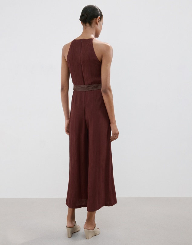 M.N.G - Halter-Neck Jumpsuit with Belt