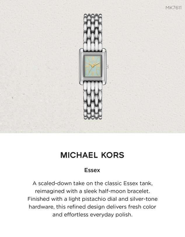 Michael Kors - Essex Silver Tone Analogue Watch
