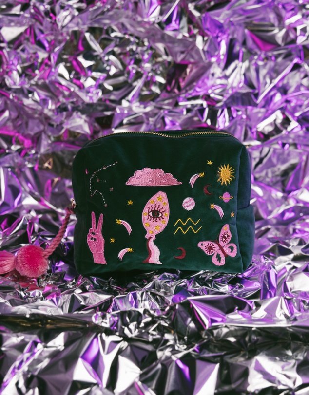 The Somewhere Co - Aquarius Astrology Cosmetic Case