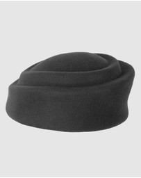 Max Alexander - Felt Black Pillbox Hat