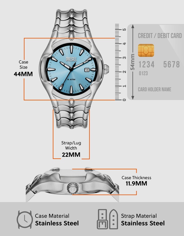 Diesel - Vert Silver Tone Analogue Watch