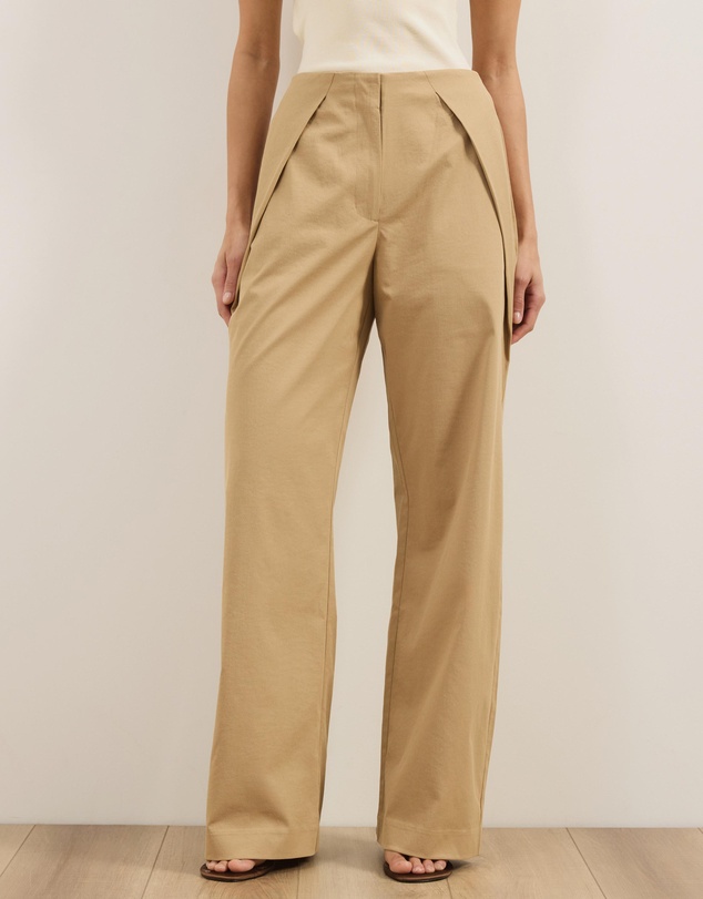 Atmos&Here - Olivia Pleated Wide Leg Tailored Pants