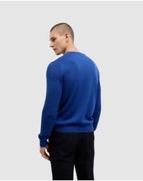 Politix - Elvin Geo Textured Crew Knit