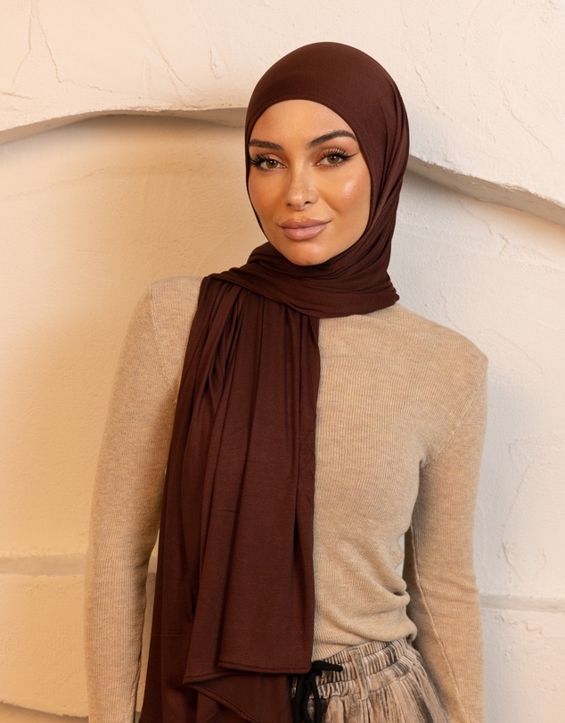 Mod Squad - Luxe Jersey Hijab- Chocolate
