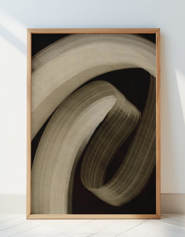 Olive et Oriel - Beige Strokes No 3 by Treechild Art Print