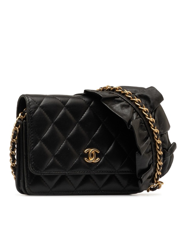 Pre-Loved by Azura Reborn - Pre-Loved chanel Quilted Leather Wallet-on-Chain with Chain Strap