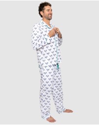Sant And Abel - Men's Tennis Navy Long PJ Set