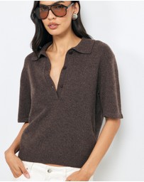 AERE - Aimee Relaxed Fit Knit Polo