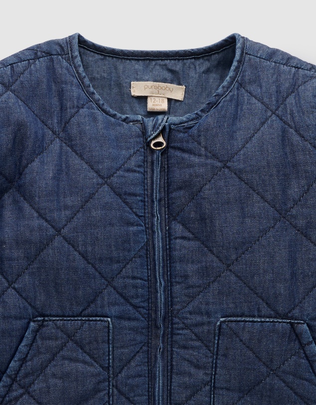 Purebaby - Quilted Padded Jacket -Kids-Babies