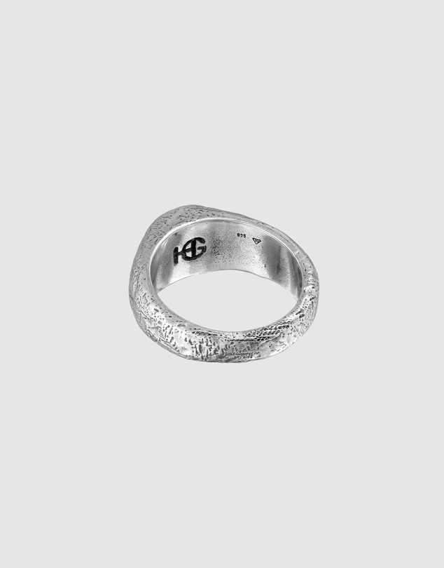 Haze & Glory - ICONIC EXCLUSIVE - Ring Men Blue Agate Signet 925 Sterling Silver