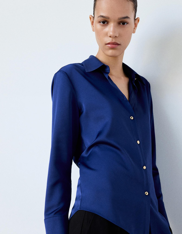 M.N.G - Satin Buttoned Shirt