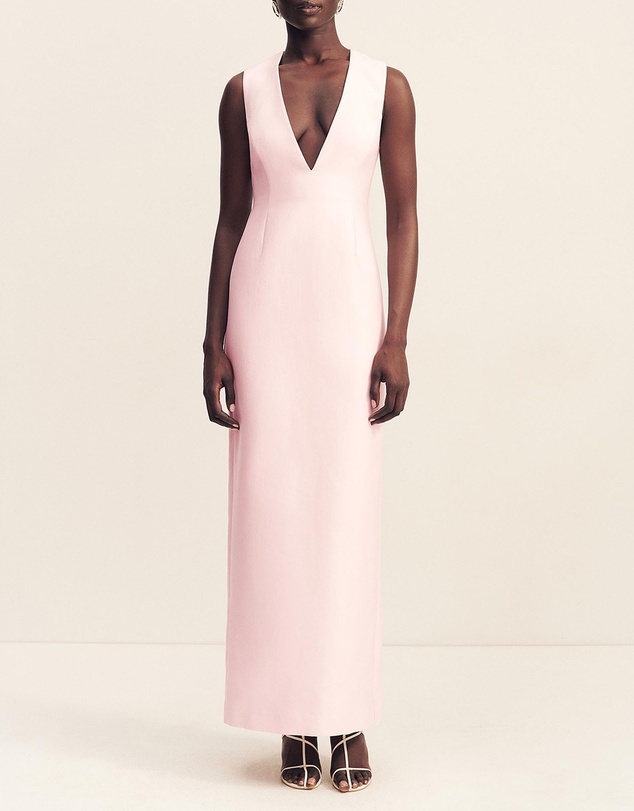 Shona Joy - Otis Plunged Fitted Maxi Dress