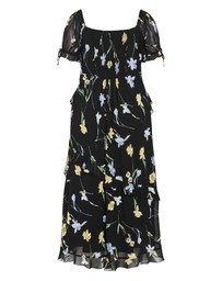 City Chic - Plus size Shayla Petal Print Maxi Dress - black