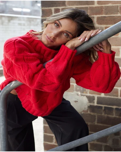 Esther & Co - Hadi Knit - Red