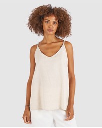 CAMIXA - CAMI-V linen Camisole Top