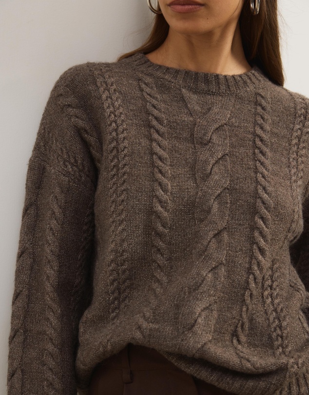 Atmos&Here - Drew Oversized Textured Cable Knit Jumper