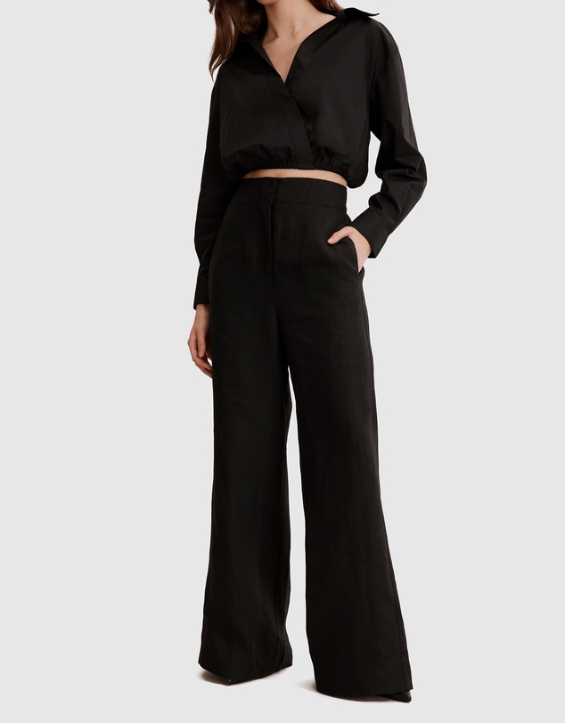 Country Road - Organically Grown Linen Wide Leg Pant