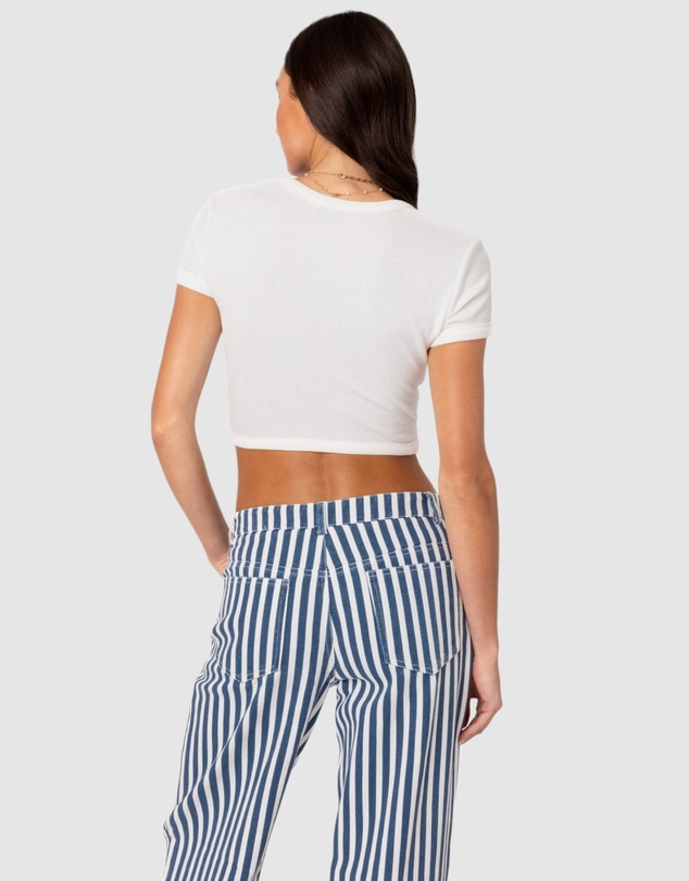 EDIKTED - Dez Crisscross Waffle Top