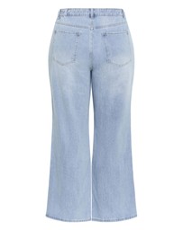 City Chic - Plus size Harley Fit Kayla Wide Leg Jean - light wash