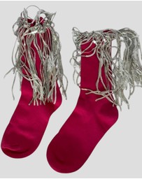 High Heel Jungle - Bowie Cotton Socks With Glitter Fringe