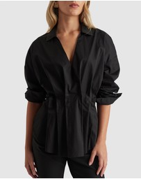 Decjuba - Pia Pleated Oversized Shirt